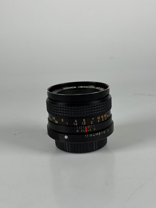 Konica 50mm f1.7 Hexanon AR AE Lens 50/1.7