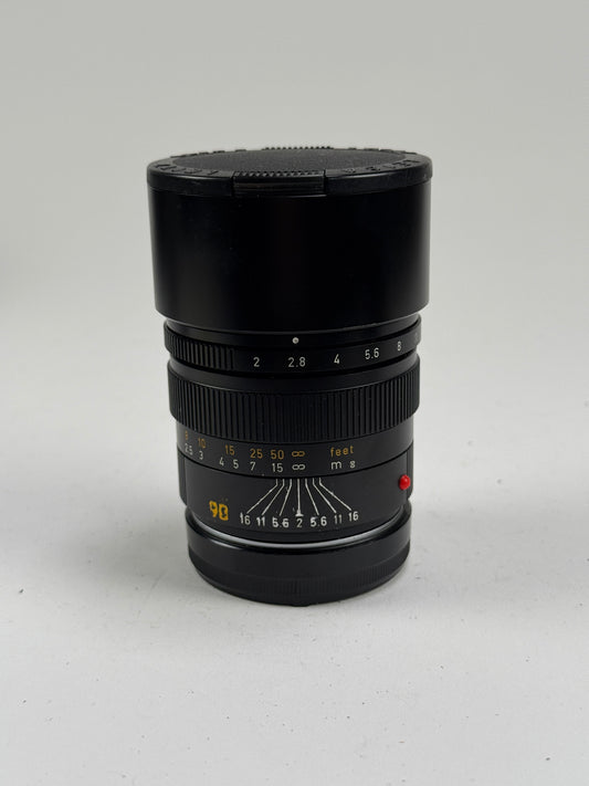 Leica 11136 90mm f2 Summicron-M E55 Lens Black (v.II)