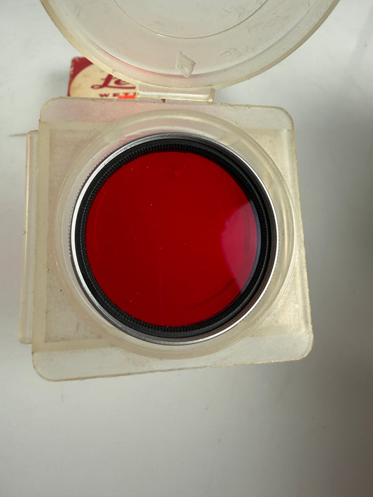 LEICA LEITZ RED R 39mm SCREW IN FILTER E39 CHROME GERMANY