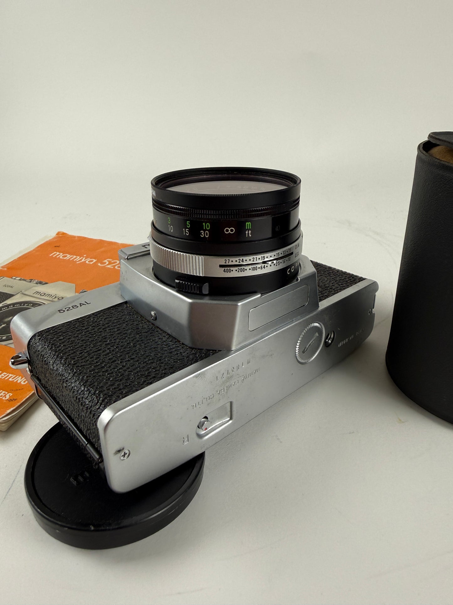 Mamiya Model 528AL 35mm Camera w/ 48mm f2.8 Lens and wide/telephone lenses