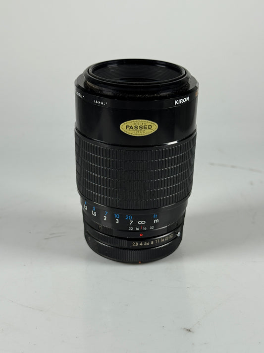 Kiron Kino 105mm f2.8 Macro 1:1 Manual Prime Lens, Canon FD Mount