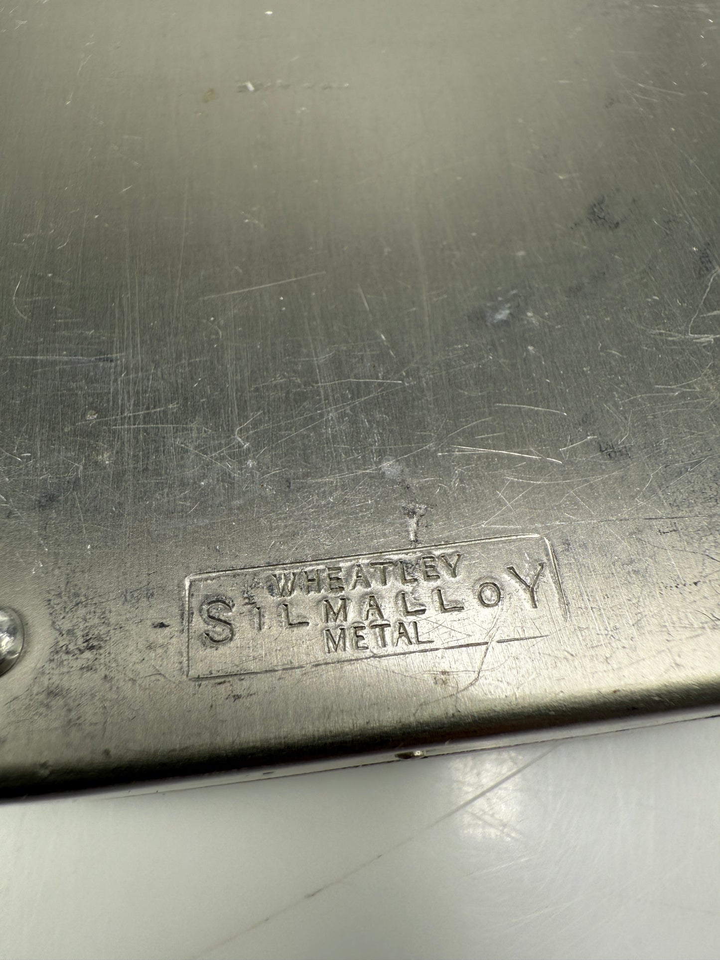 Richard Wheatley Silmalloy Aluminum Fly Box with vintage Salmon flies