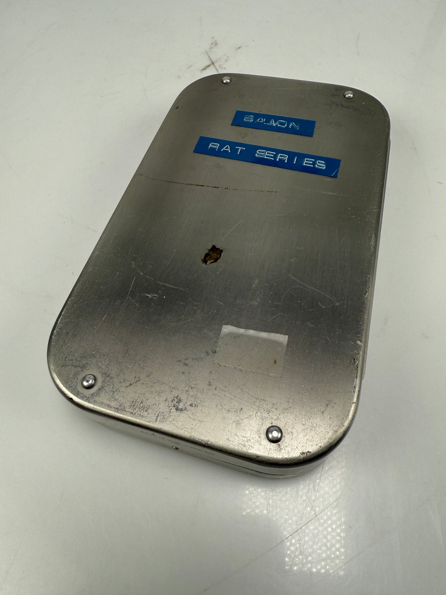 Richard Wheatley Silmalloy Aluminum Fly Box with Rat flies