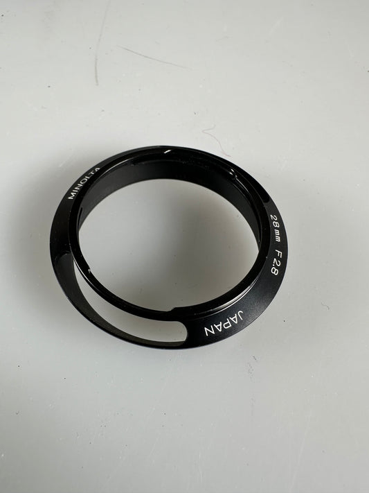 Minolta M-ROKKOR 28mm f2.8 Metal Lens Hood Shade CL CLE