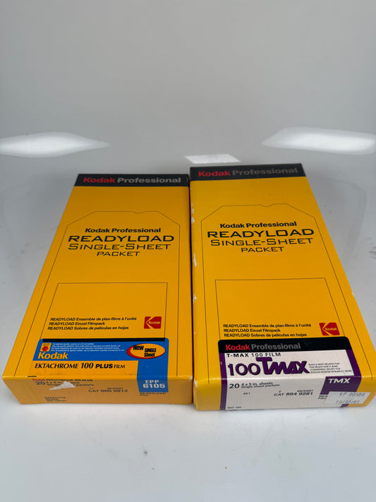 Kodak Ektachrome 100 plus, 100 Tmax QuickLoad 15 sheets of 4x5 film