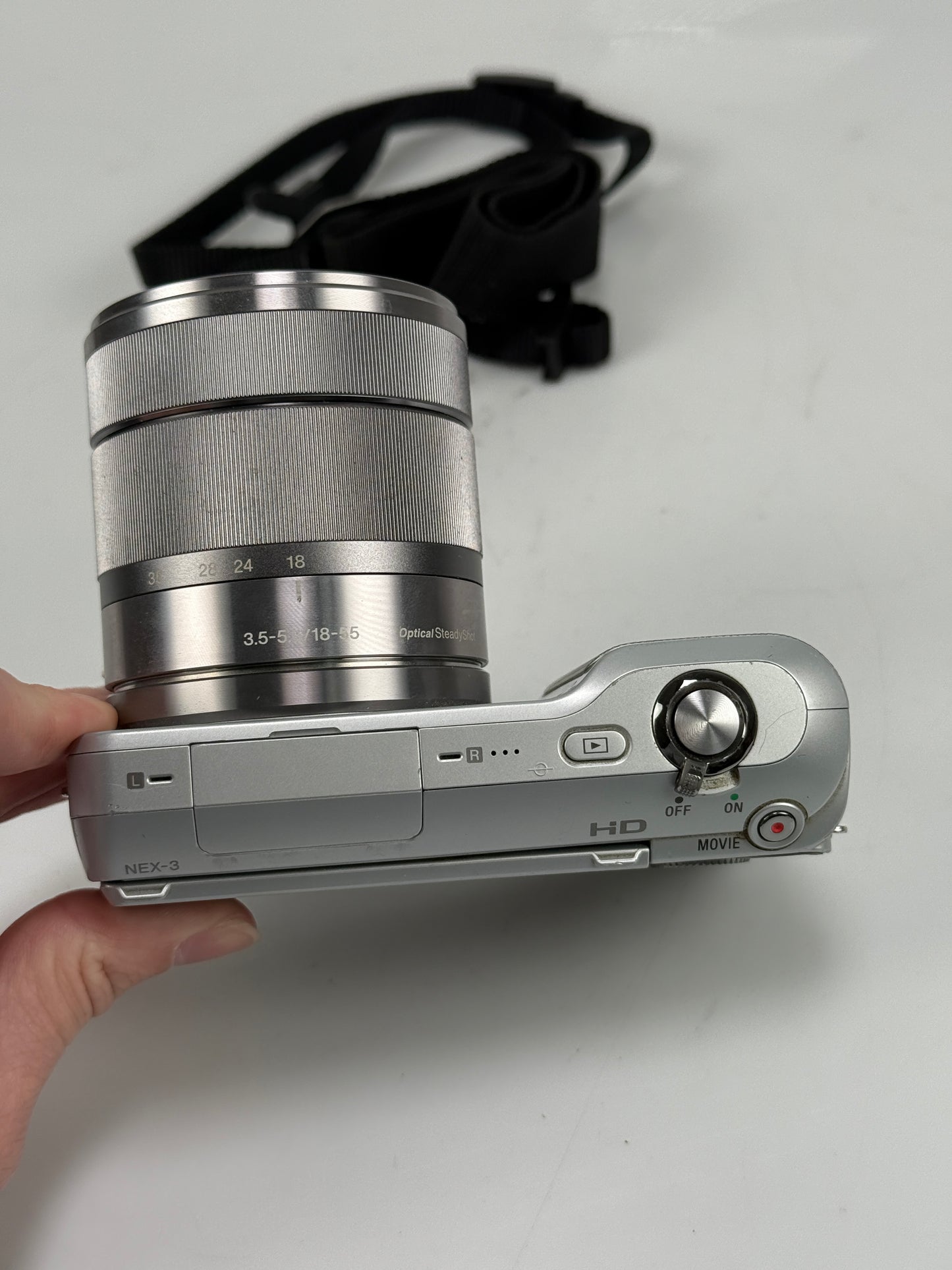 Sony Alpha NEX-3 14.2MP Digital Camera - Silver with 18-55mm OSS lens