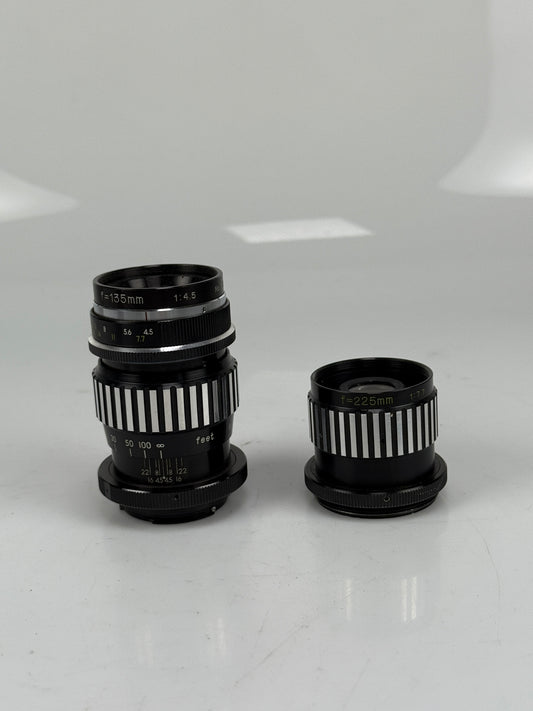 Tamron Duo 135mm f4.5 225mm f7.7 lens Exakta