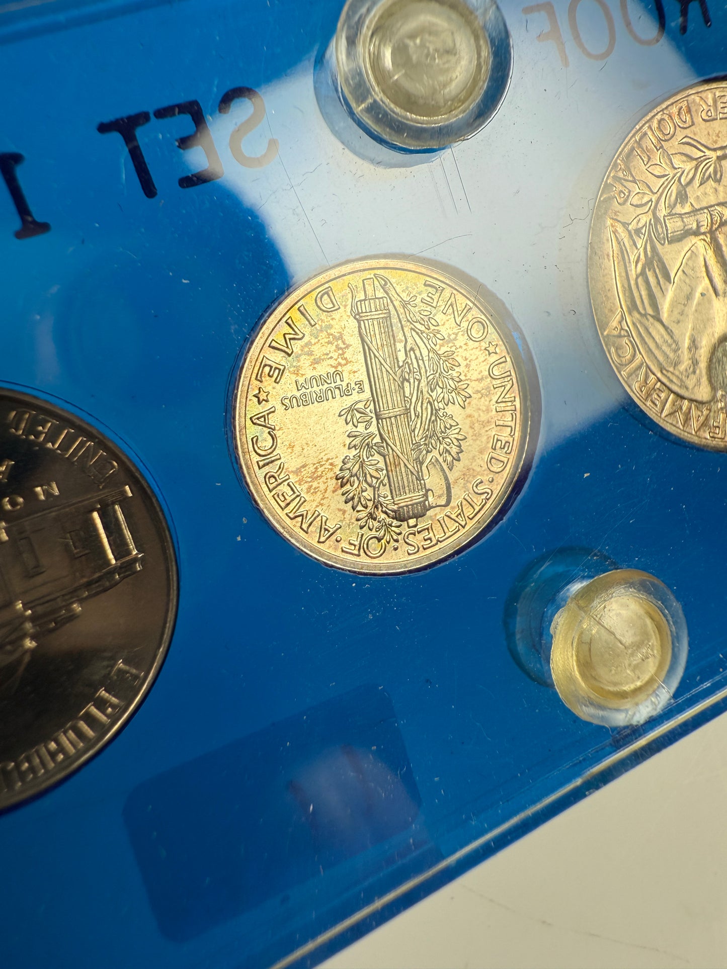 1940 US Mint Silver PROOF Set Gem Coins Blue Capital Holder Display Box