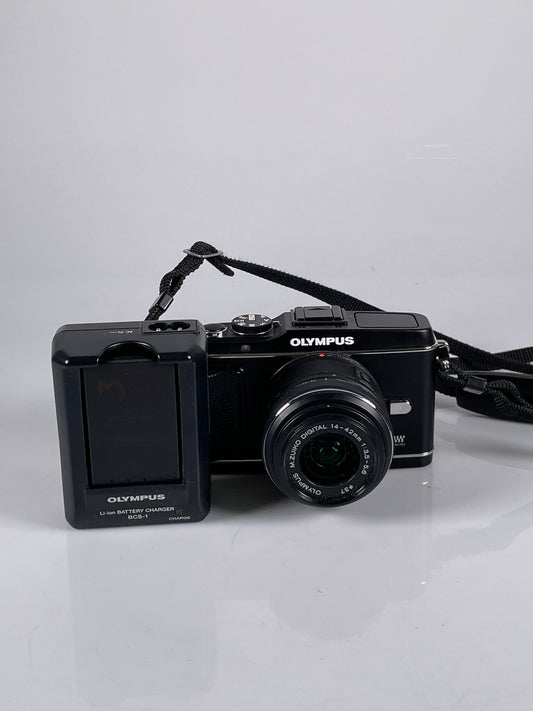 OLYMPUS PEN E-P3 12.3 MP Mirrorless DSLR Camera + 14-42mm Lens kit black