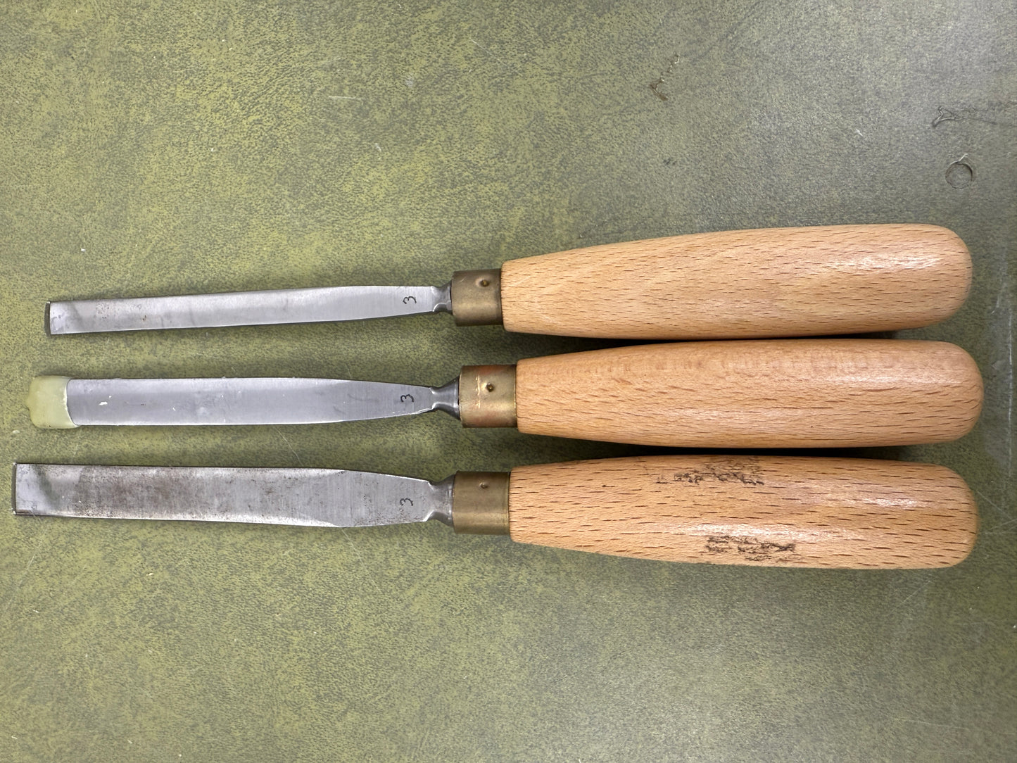 Vintage Ashley Iles Carving Gouge set of 3 No 3 Chisel