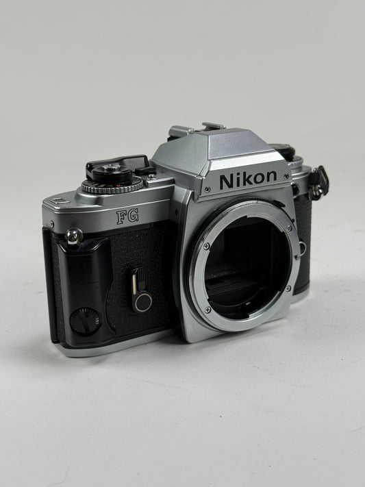 Nikon FG SLR Film Camera Body Chrome with grip