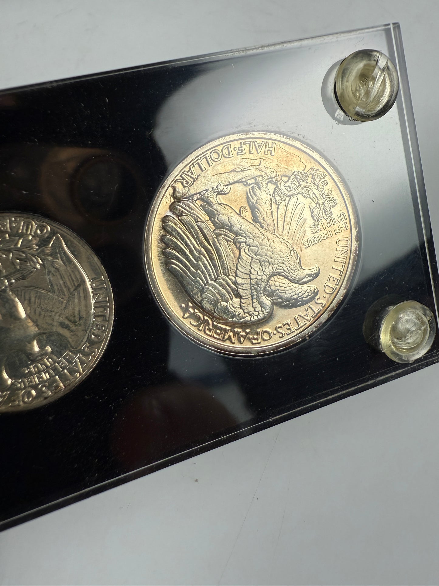 1938 US Mint Silver PROOF Set Gem Coins Black Capital Holder Display Box