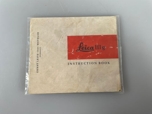 Genuine Leica IIIG Instruction Manual Booklet