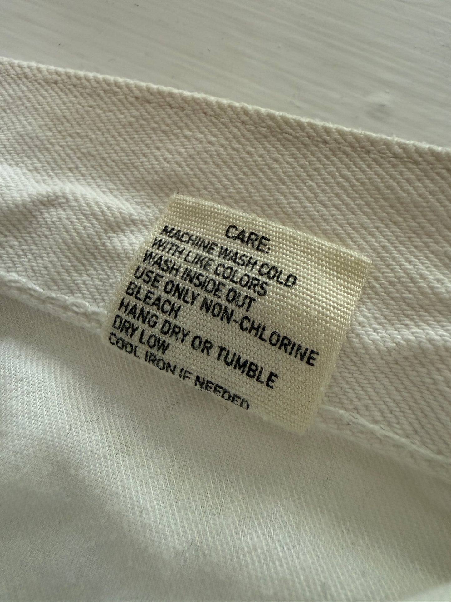 Polo Ralph Lauren white 018 Slim Straight distressed leg jeans 32 32