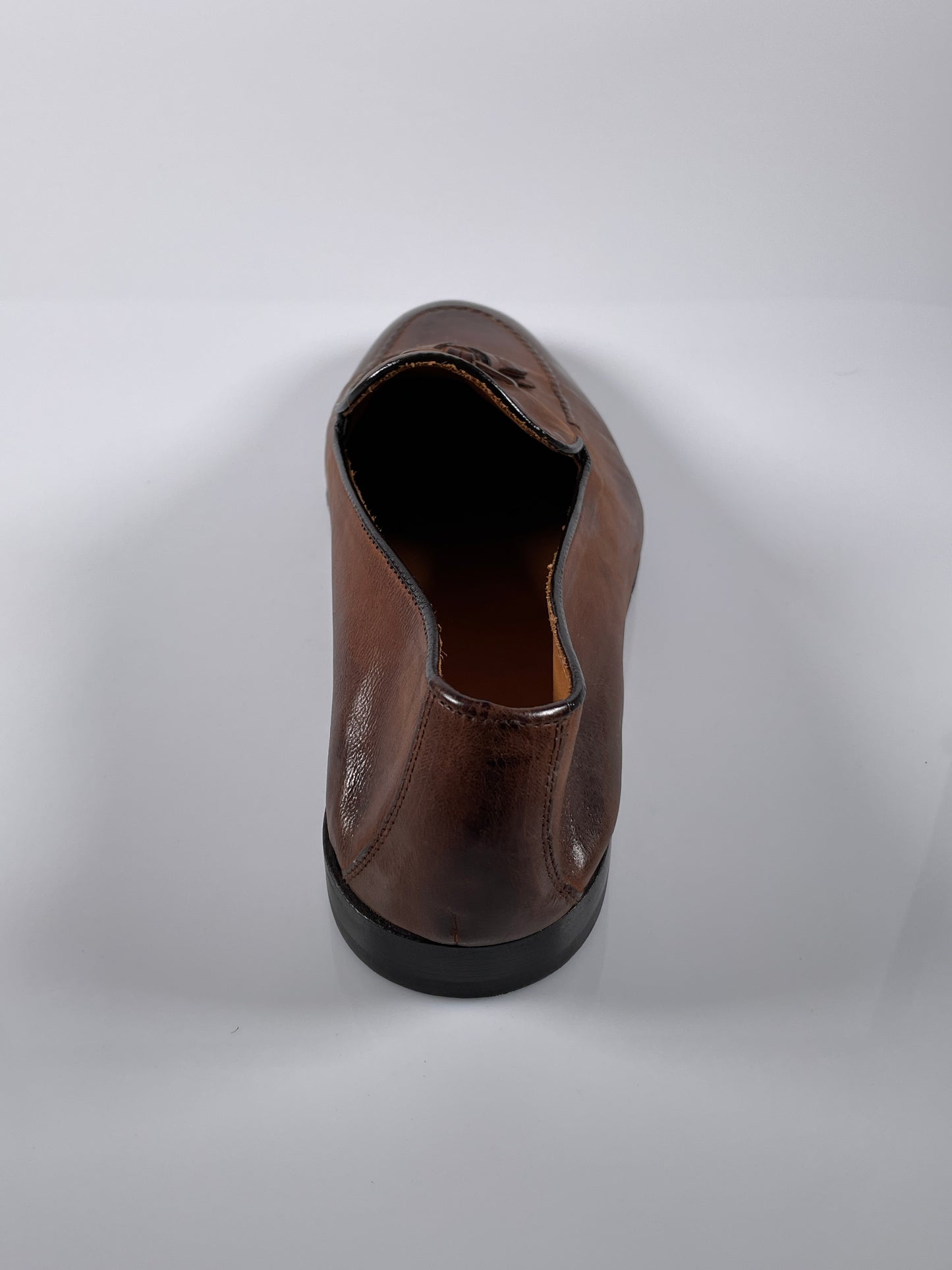 Doucals Made in Italy Brown Soft Nappa Leather Tassel Loafers Shoes 42 NR