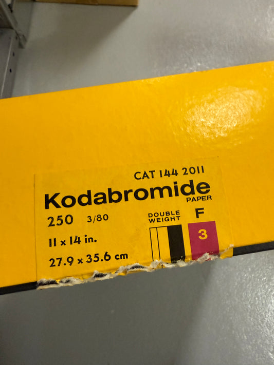 Kodak Kodabromide F3 B&W Paper - 11x14, 250 sheets, 1980 SEALED double weight