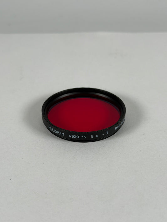 Heliopan 49mm Red Filter 0.75 8x -3