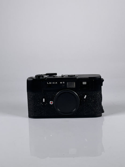 Leica M5 Black Chrome 35mm Rangefinder Film Camera 2 lug