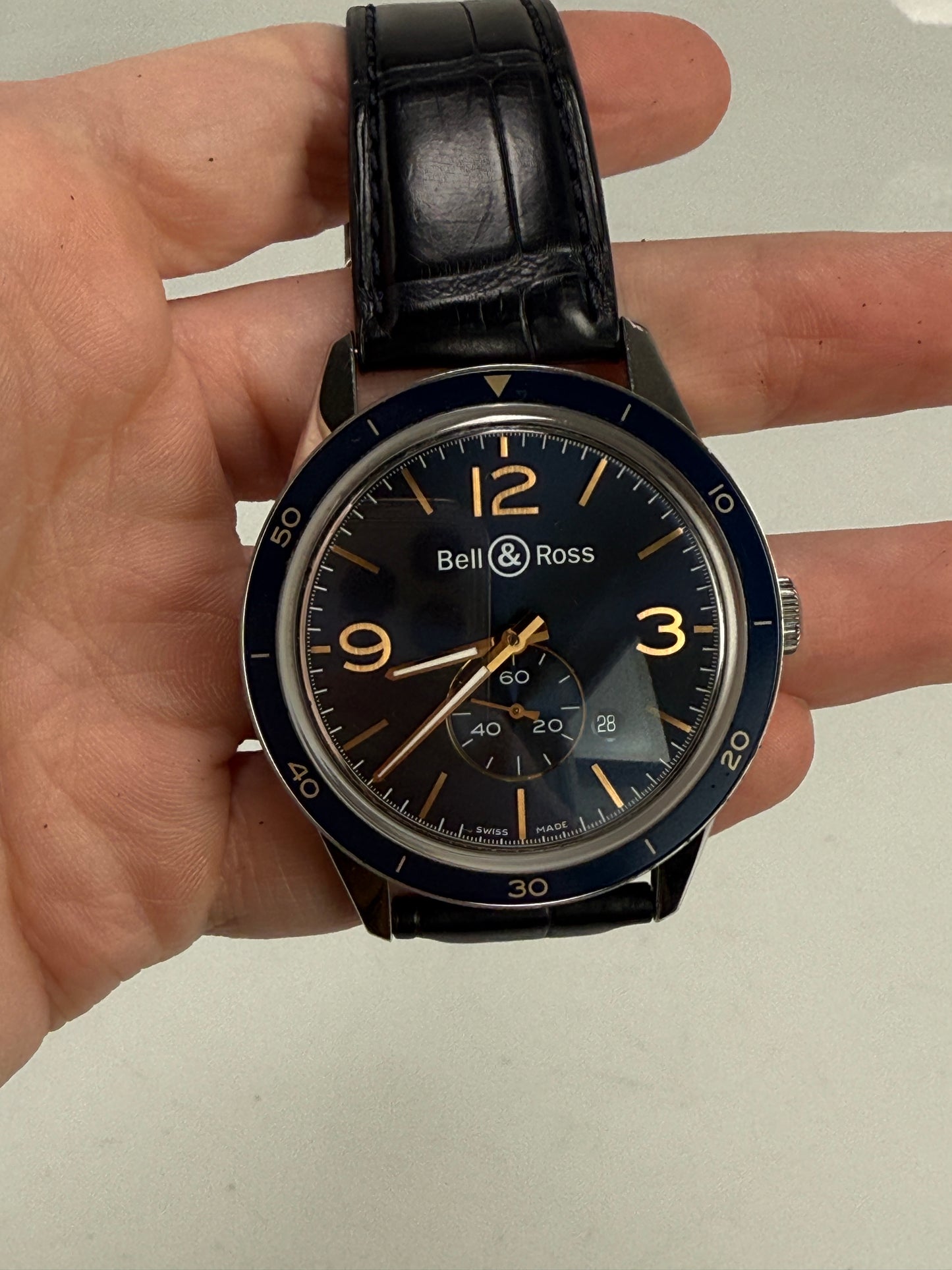 Bell & Ross BR123-95-SP Blue Date Small Second Automatic Men's Watch