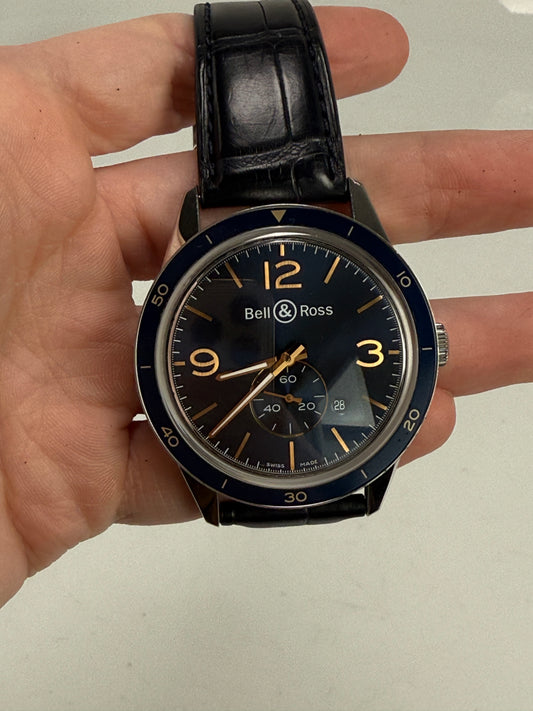Bell & Ross BR123-95-SP Blue Date Small Second Automatic Men's Watch