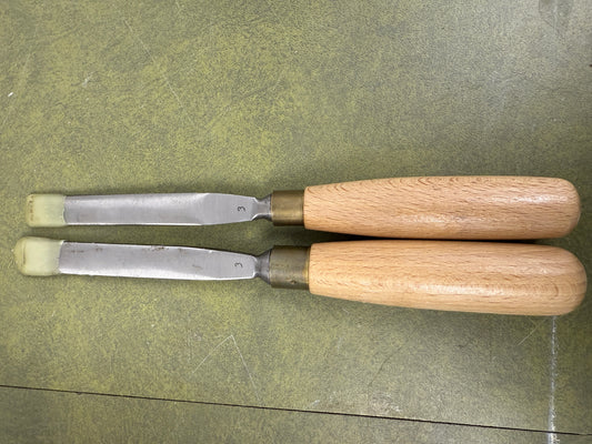 Vintage Ashley Iles Carving Gouge set of 2 No 3 Chisel