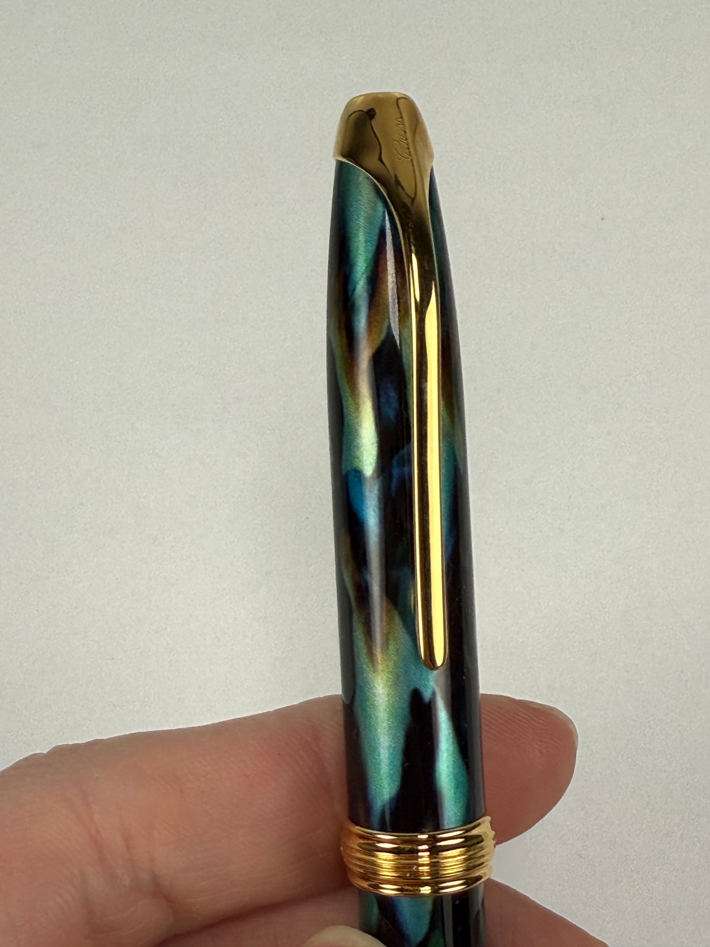 Vintage (c1997-99) Cross Pinnacle Peacock Medium Ballpoint Pen, GT