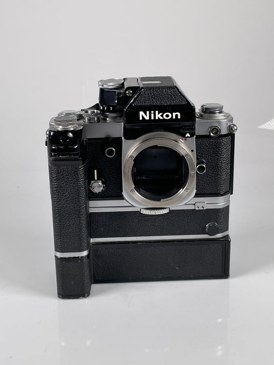 Nikon F2A Photomic SLR Film Camera silver with MD-2 and MB-1 motor