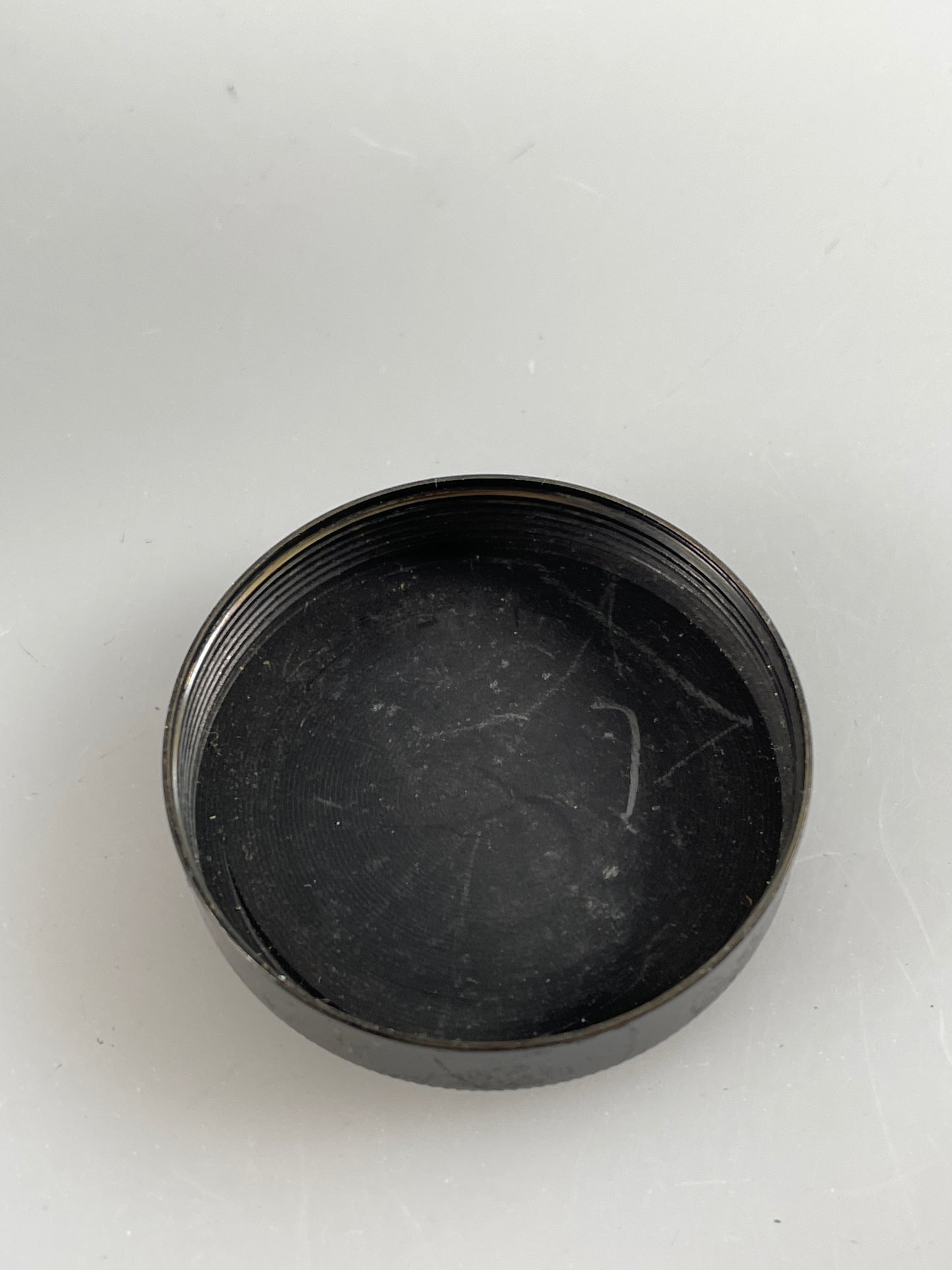 Leica LTM Rear lens cap Black Paint Brass marked “Germany”