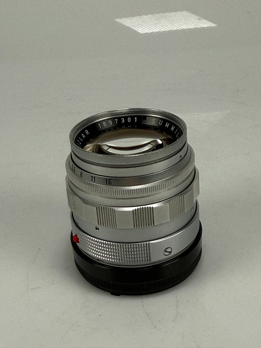 LEITZ Leica Summilux M 50mm F1.4 E43 Chrome Lens V1 version 1 Scalloped