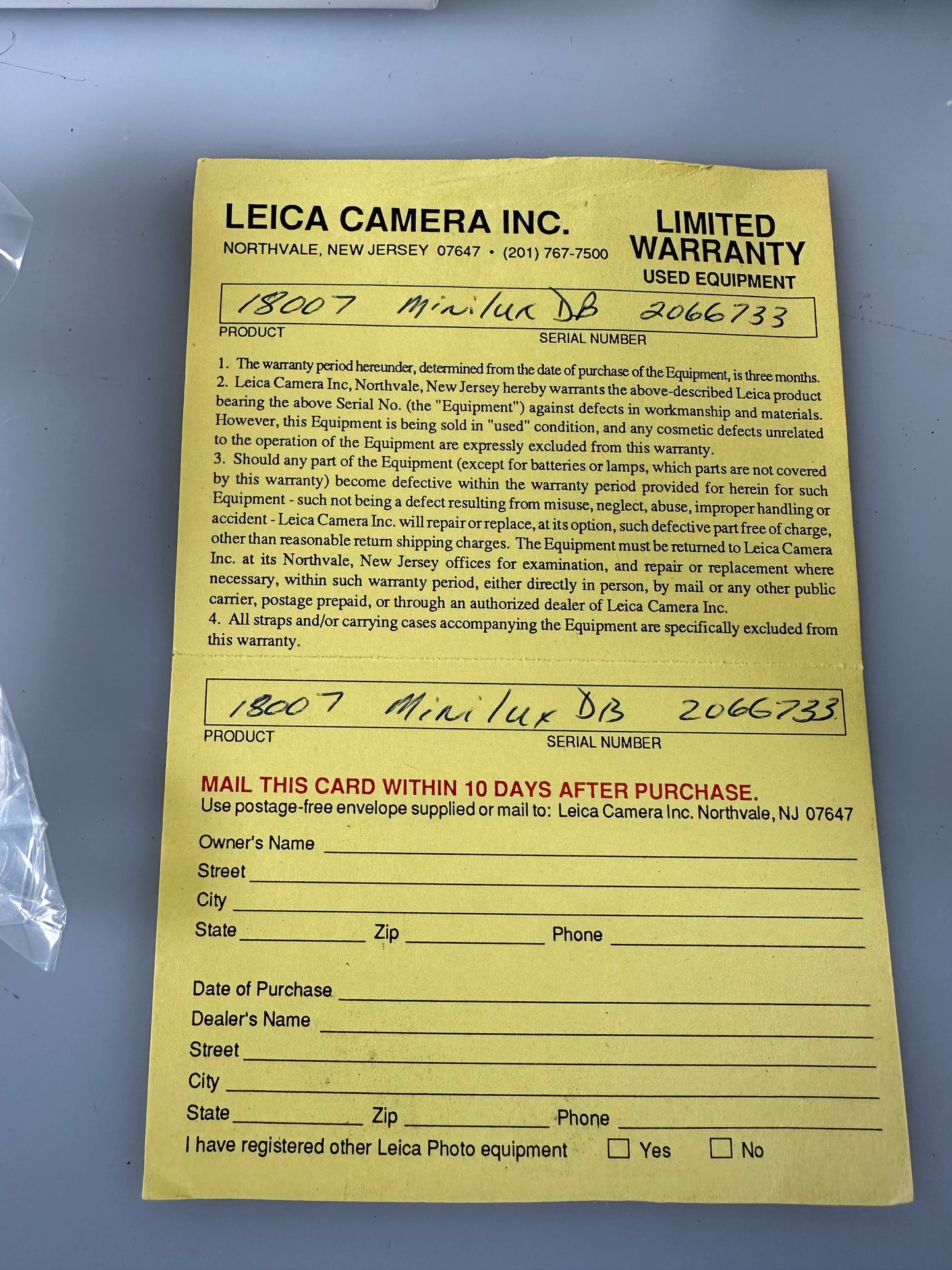 Leica Box for Minilux 18007 with Databack DB 40mm summarit f2.4 Box