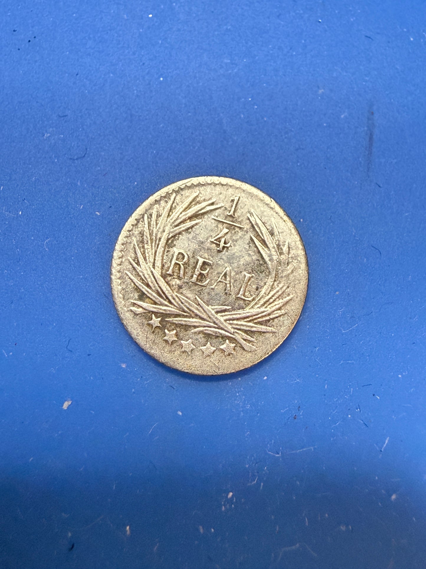 Guatemala 1898 1/4 Real silver coin