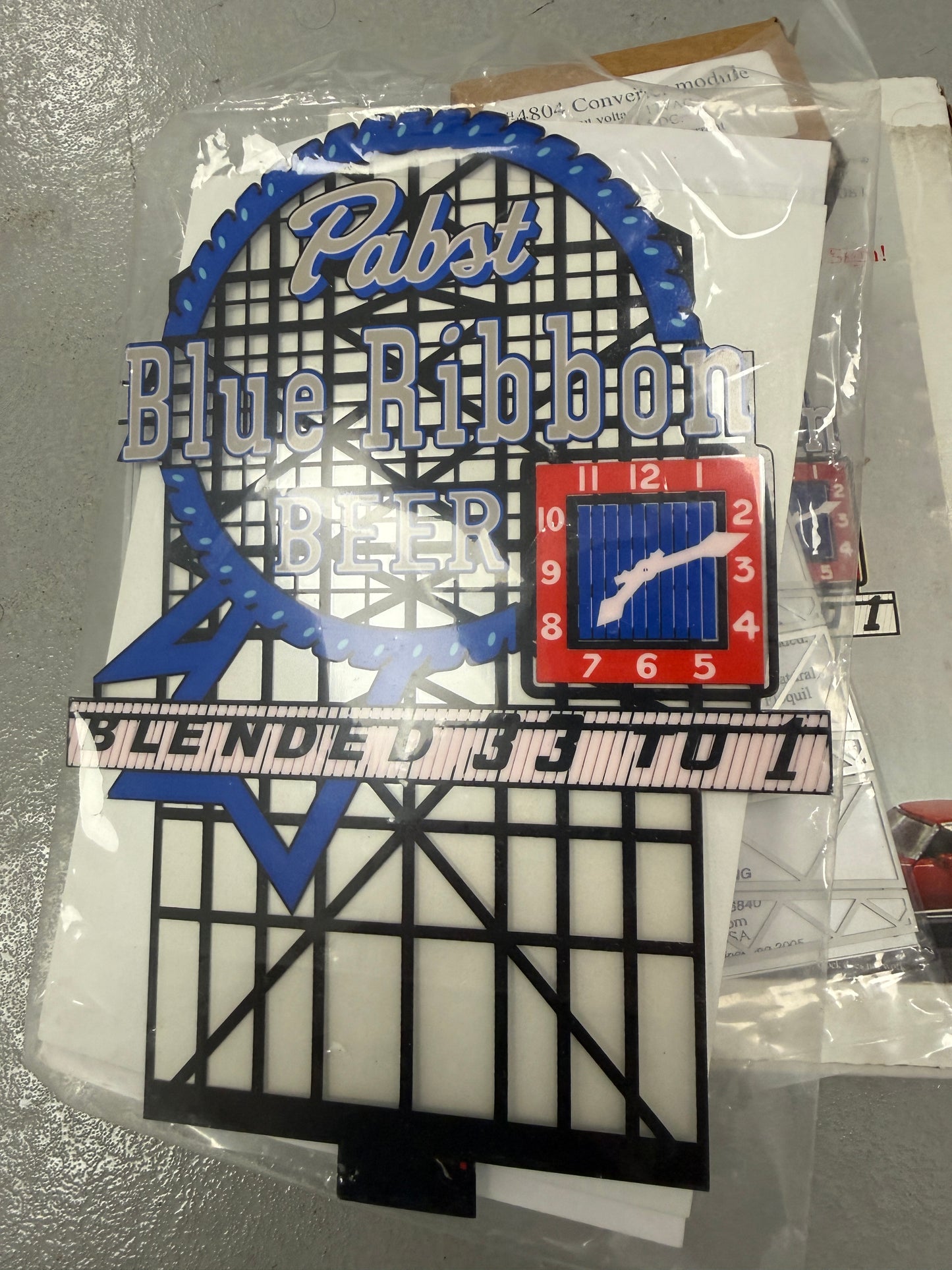 Pabst Blue Ribbon BEER - NEON BILLBOARD SIGN - HO Scale - LIGHT WORKS USA