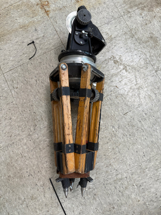 Arri wooden tripod with tilt head RARE vintage short