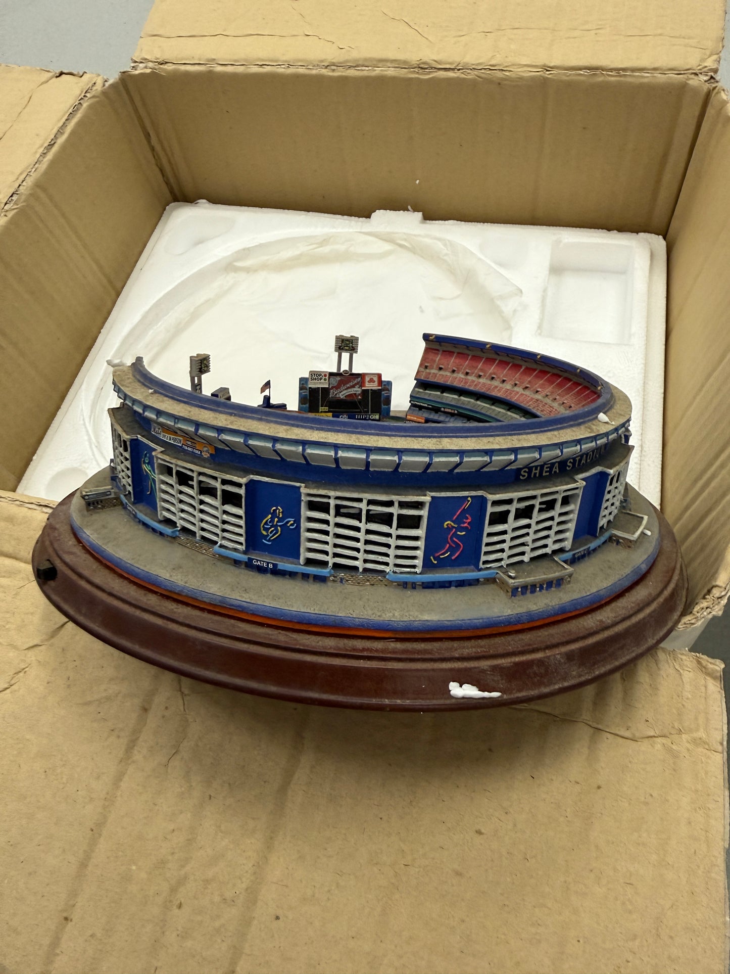 Danbury Mint Stadium MLB Night Game at NY Mets Shea Stadium Baseball Lighted
