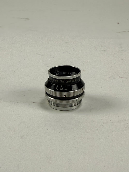 Kern YVAR 15mm f2.8 AR C-Mount Cine Lens For Bolex
