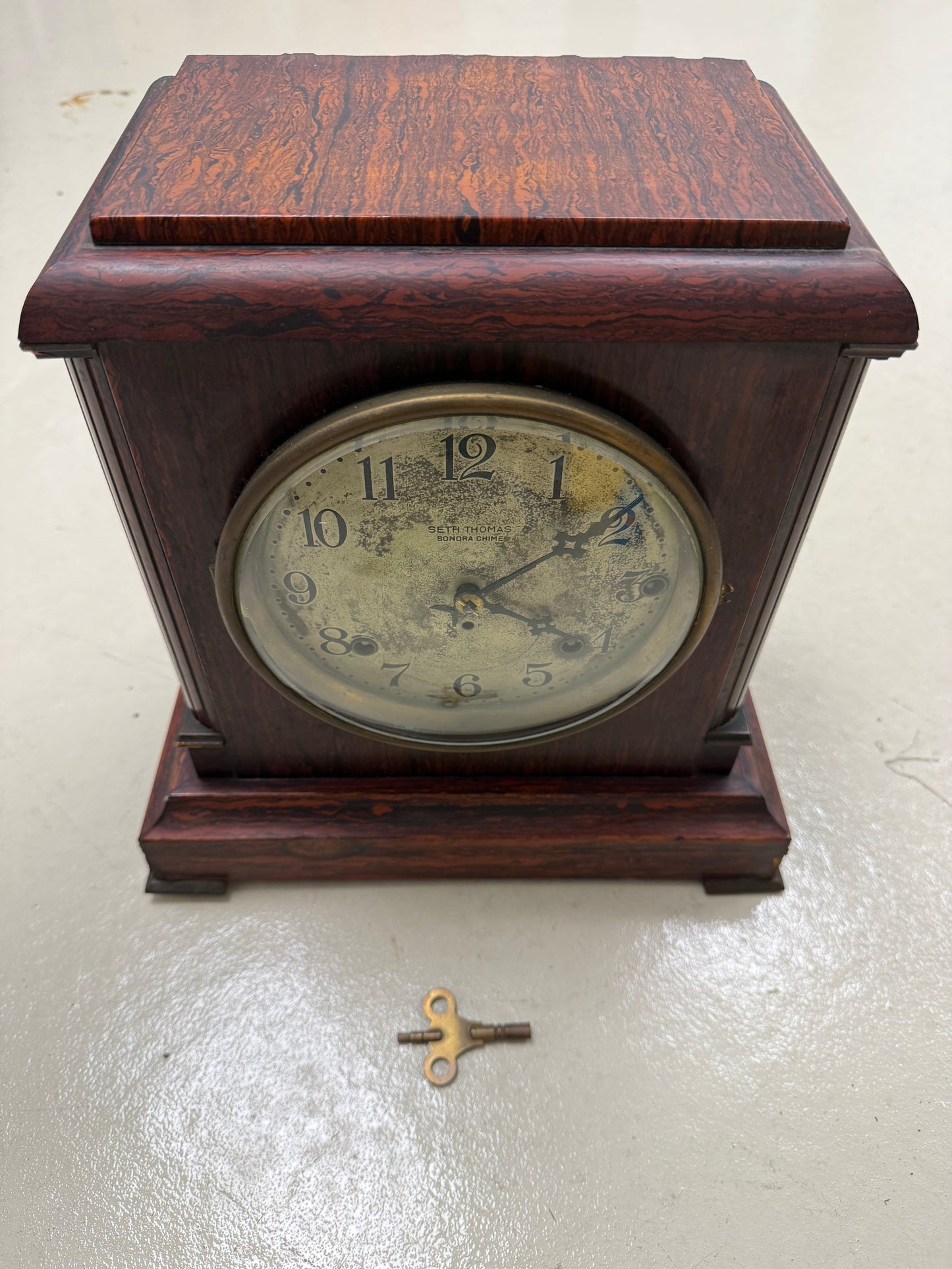Antique Seth Thomas 4 Bell Sonora Chime Mantel Clock 8-Day