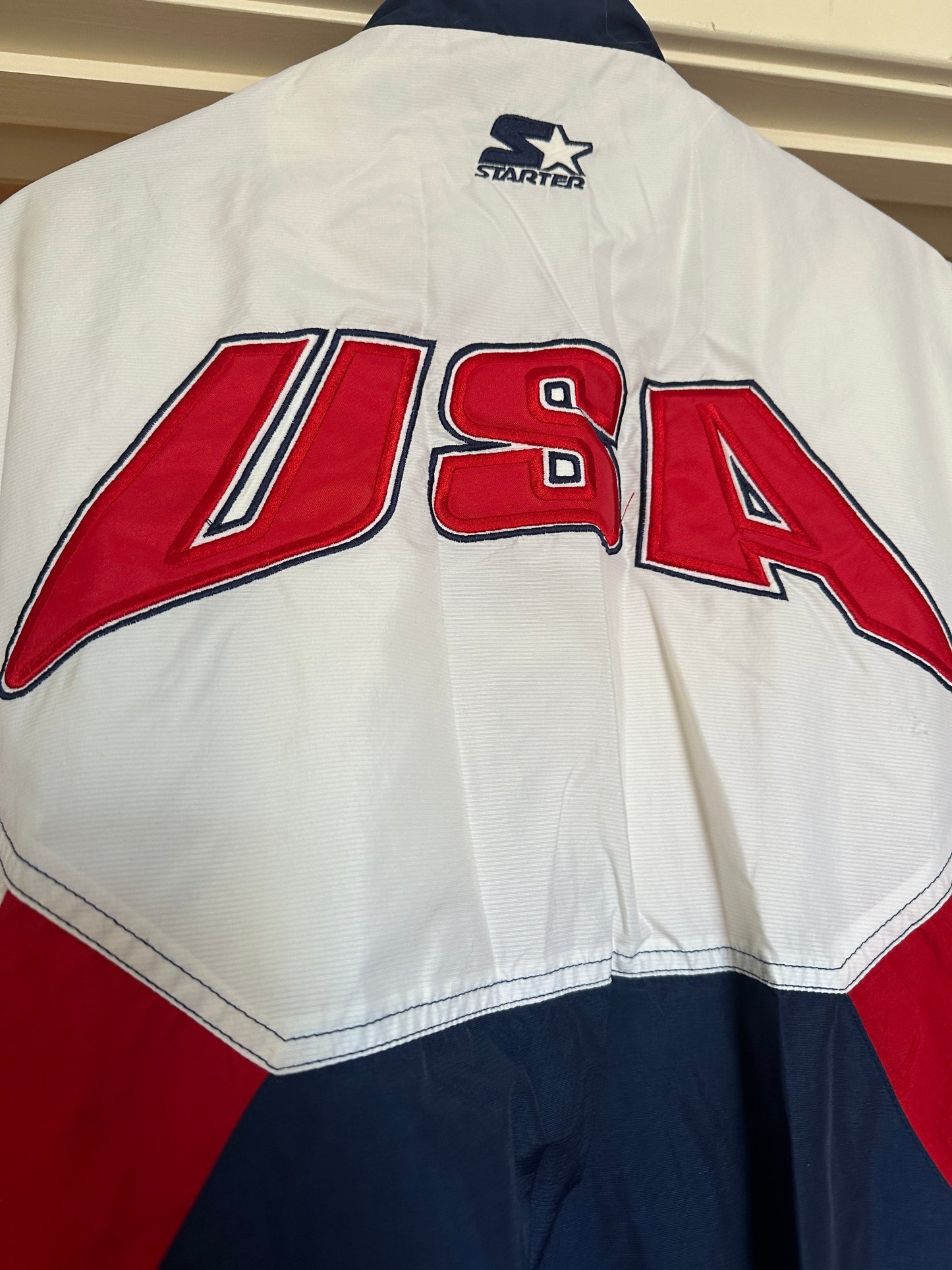 Vintage Atlanta Team USA Starter Olympic Pullover Windbreaker Jacket Coat XL 90s