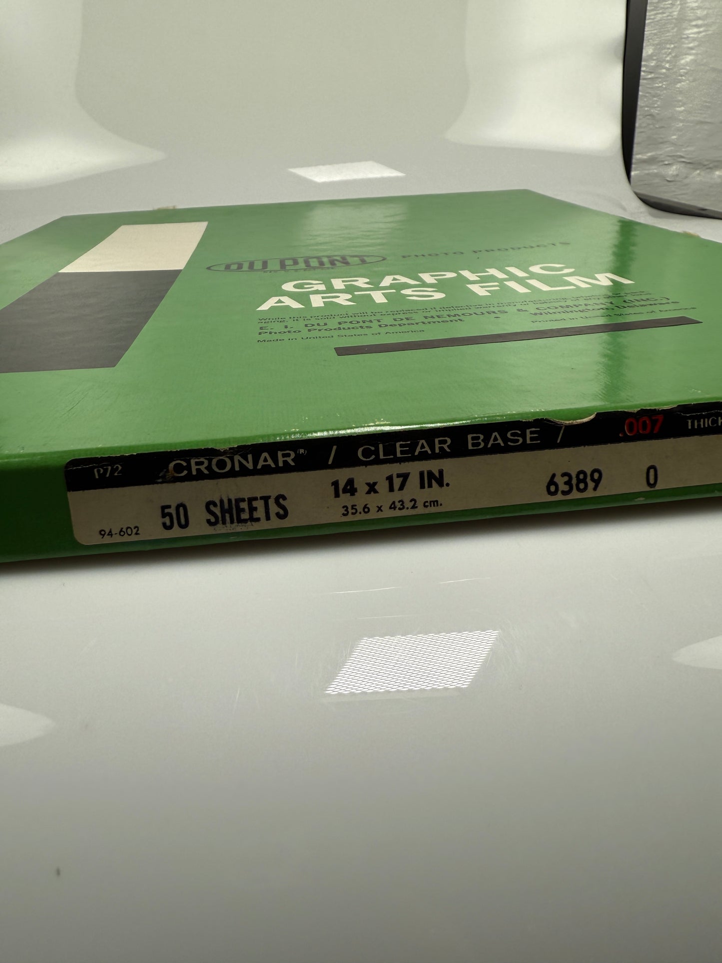DuPont 14x17 Cronar Clear C72 6389 Base Film - 50 Sheet Box