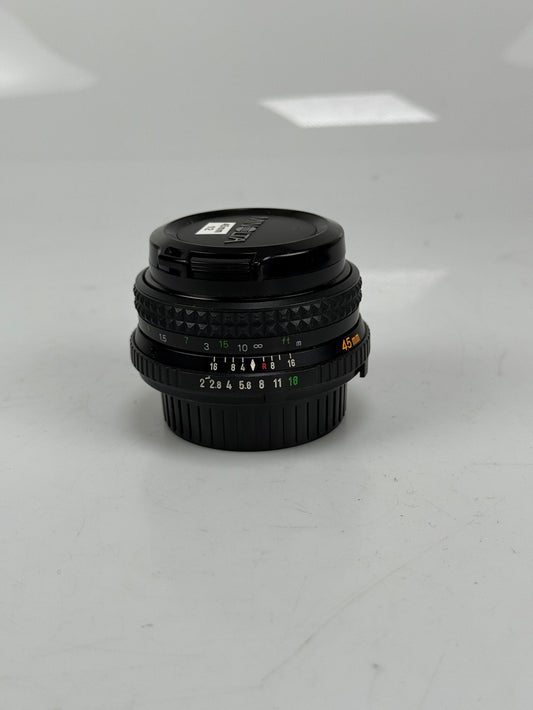 Minolta MD Rokkor-X 45mm f2 Prime lens