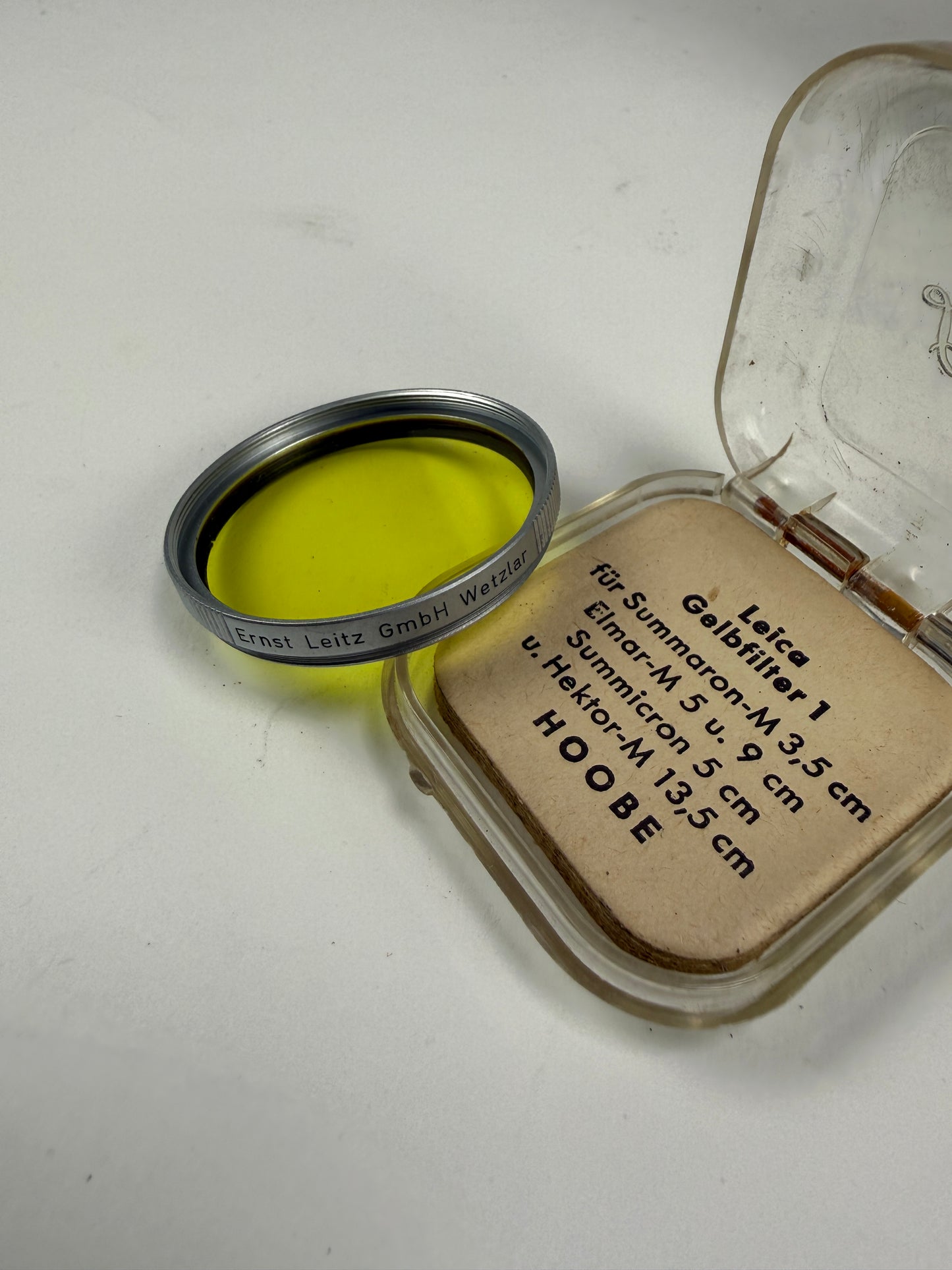 Leitz Leica HOOBE / 13086 E39 39mm screw-in 1 yellow filter, chrome ring