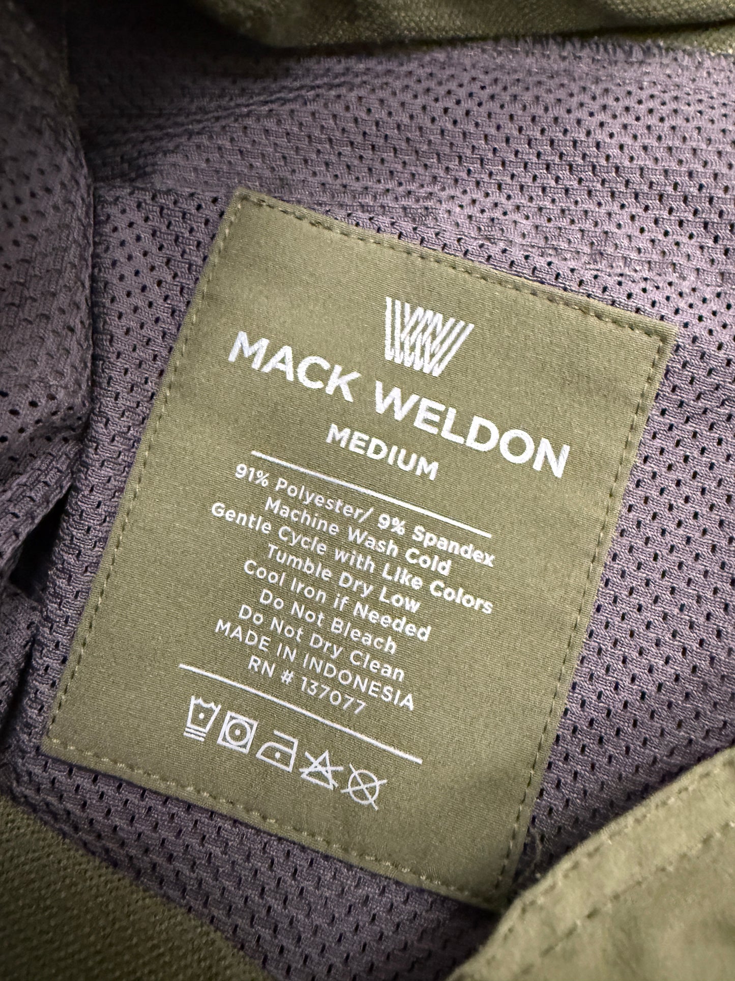 Mack Weldon Mens Medium Green Jogger Pants Flex Fabric Elastic Waist