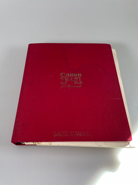 Canon f-1 f1 professional sales manual binder