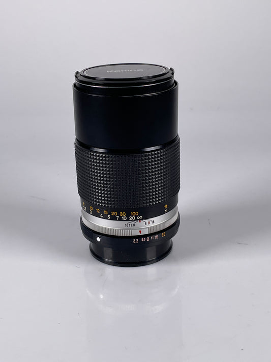 Konica Hexanon AR 135mm f3.2 MF Prime Telephoto Lens w Caps