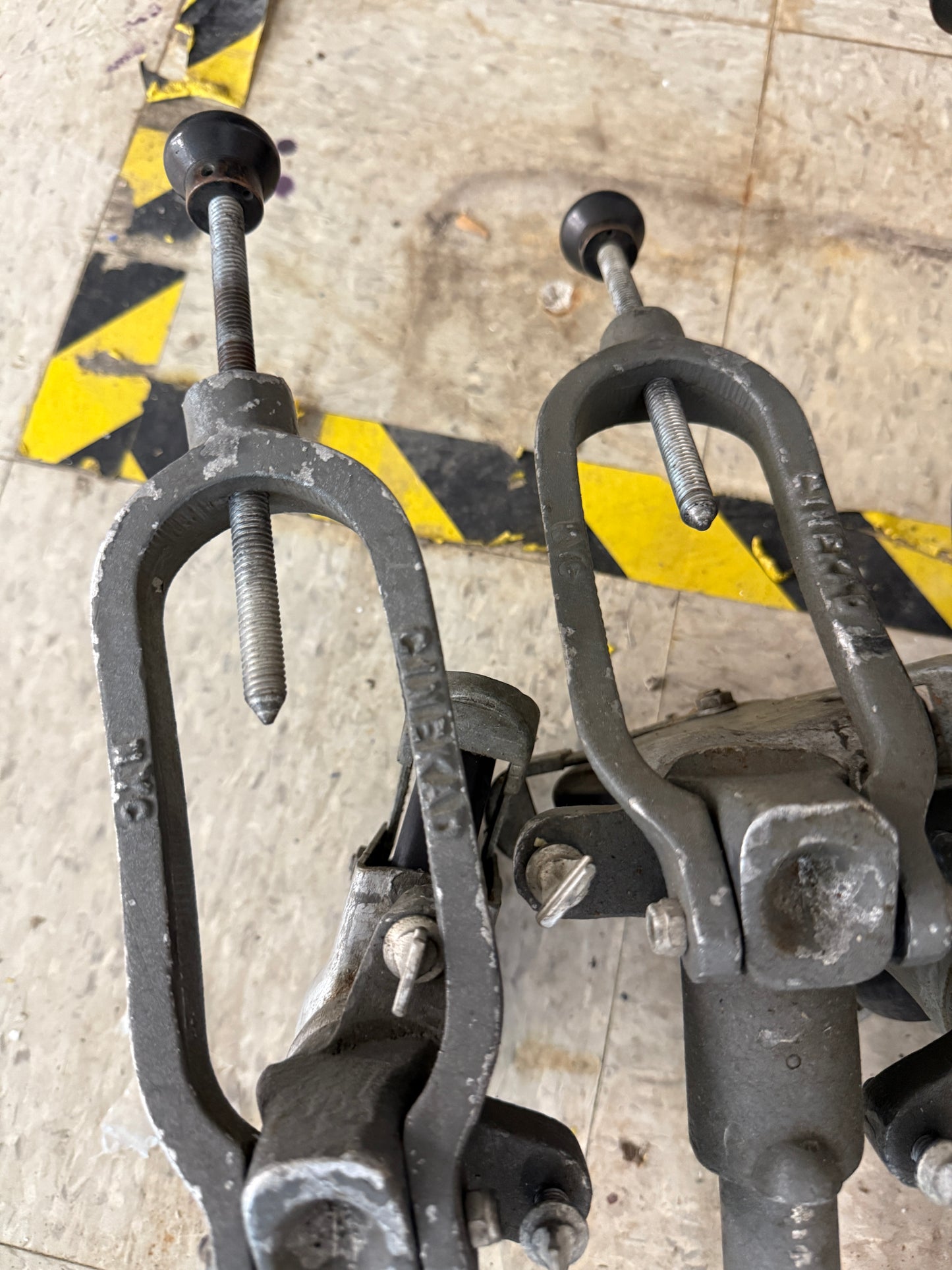 Auricon wooden tripod vintage wheels