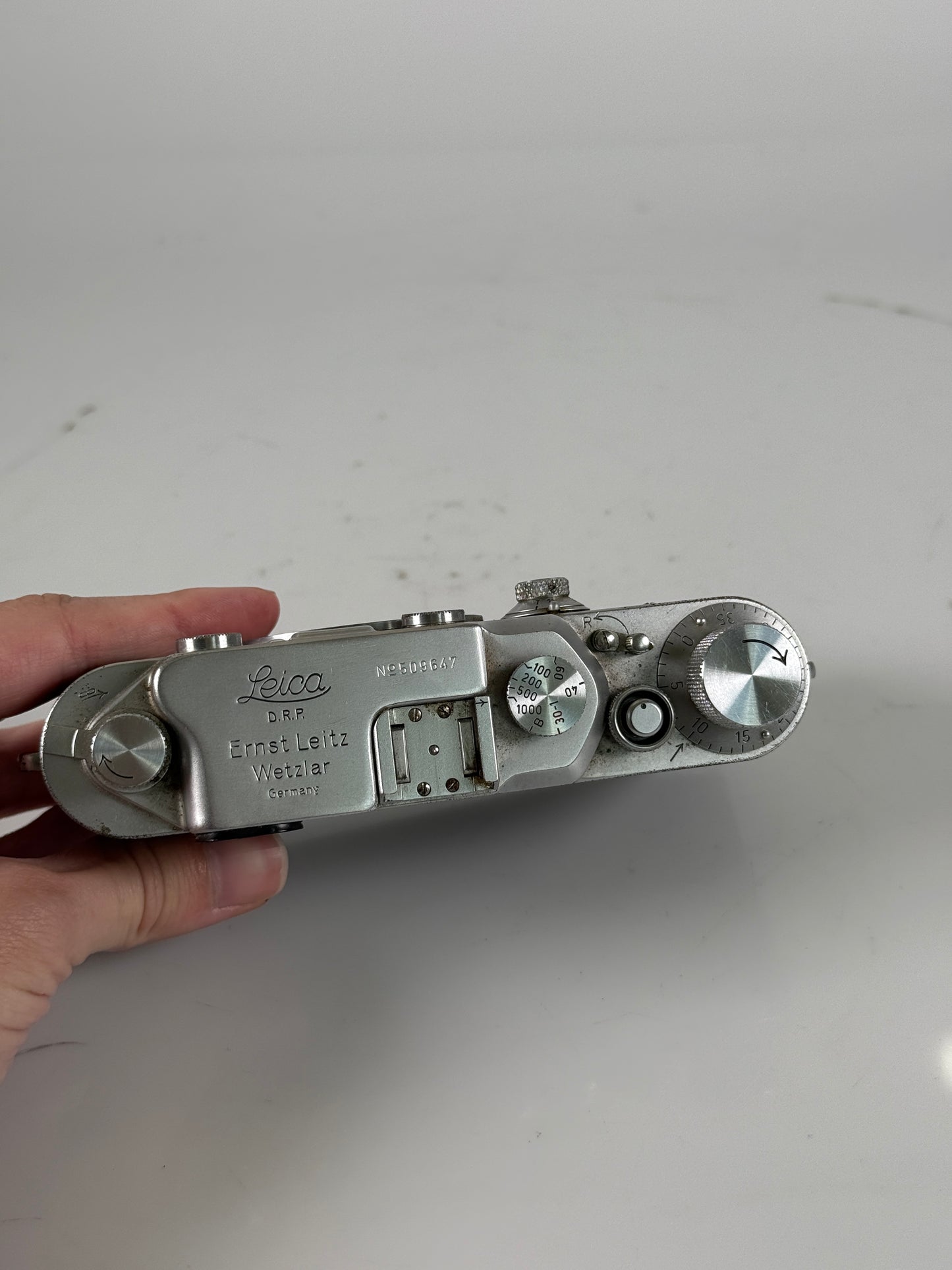 Leica IIIc rangefinder 35mm camera body chrome