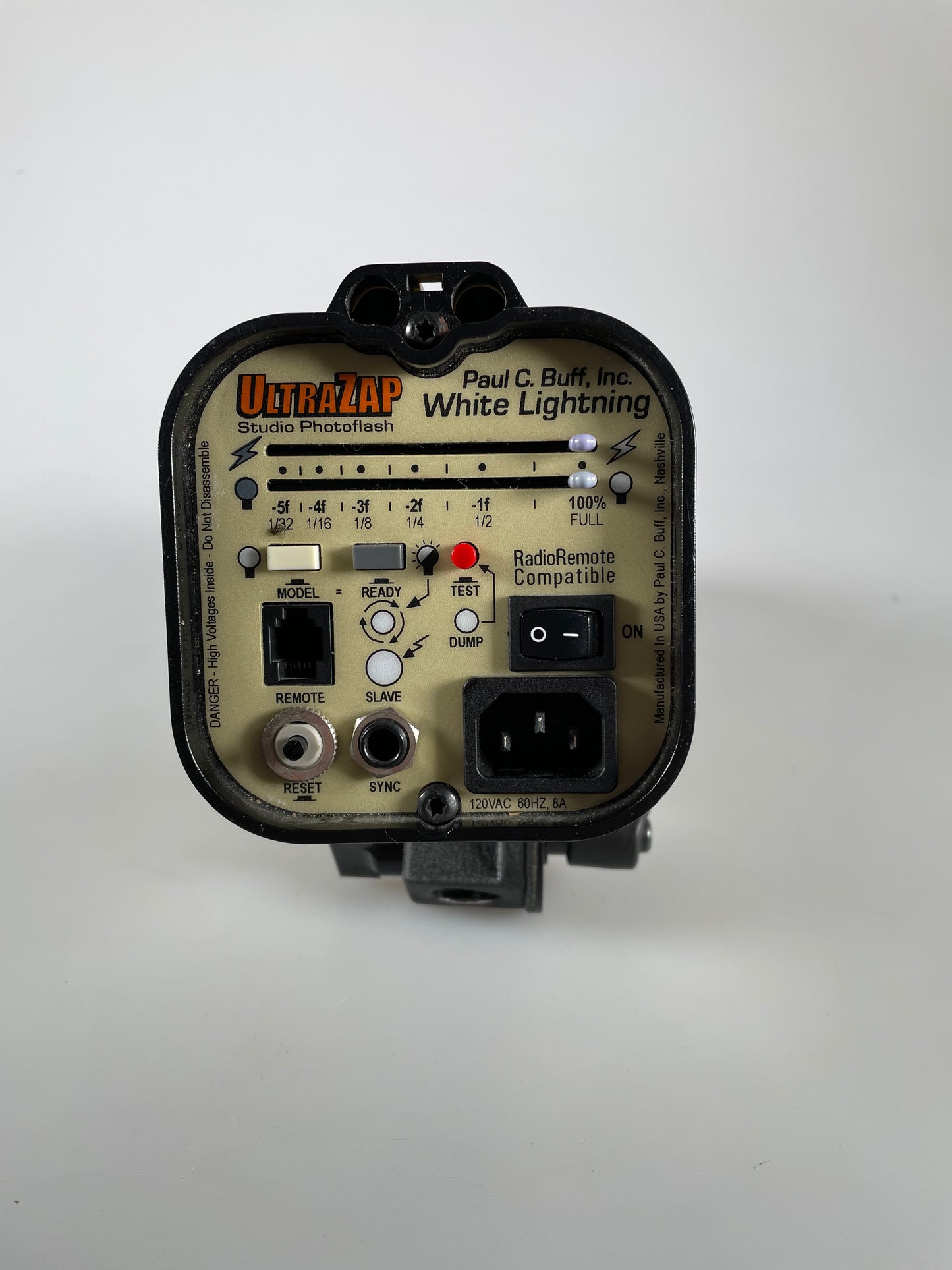 White Lightning UltraZap 800 Paul C Buff Monolight Flash Unit with Cord and Reflector