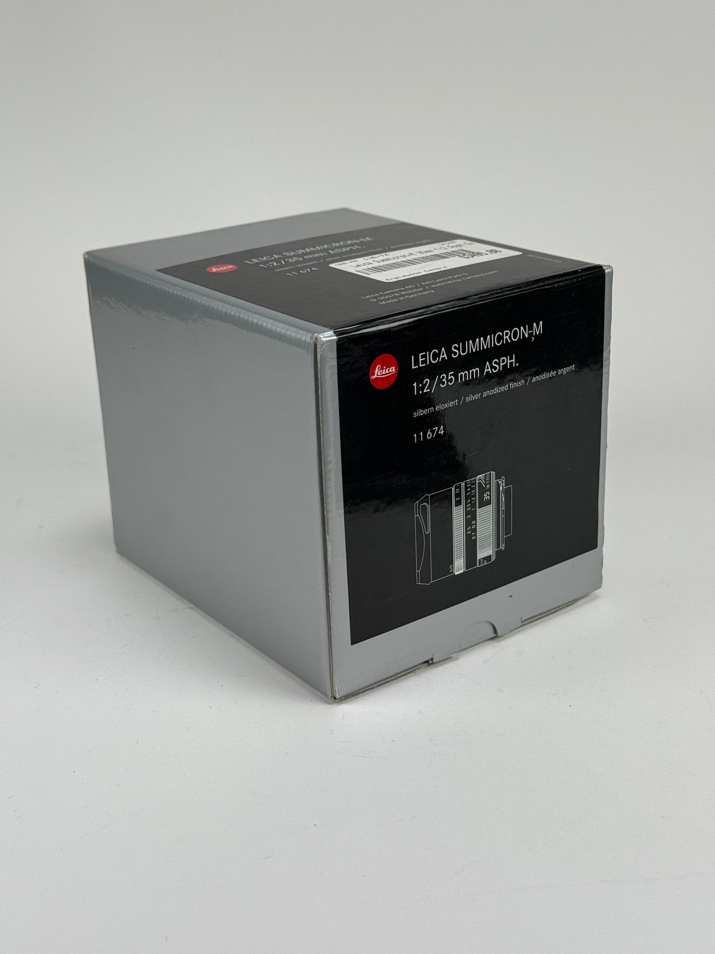 Leica Summicron-M 35mm F2 ASPH. II Lens Silver 11674 BOX & CASE only