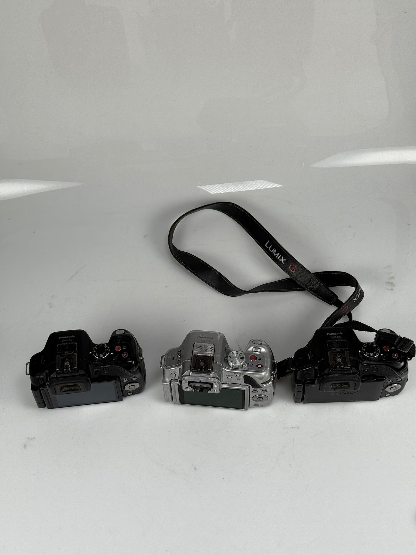 Panasonic Lumix DMC-G5 Mirrorless MFT Digital Camera Body lot of 3