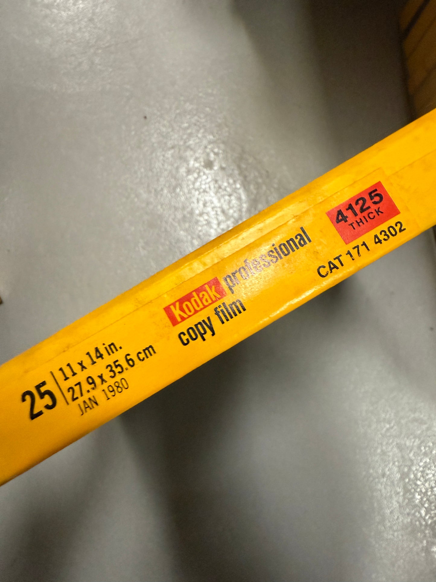 Expired 11x14 KODAK 4125 Professional Copy Large Format Film 25 Sheets 1980