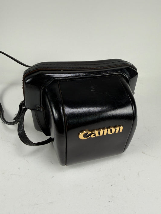 Canon 7 Rangefinder Black Camera Leather Case, Strap Genuine